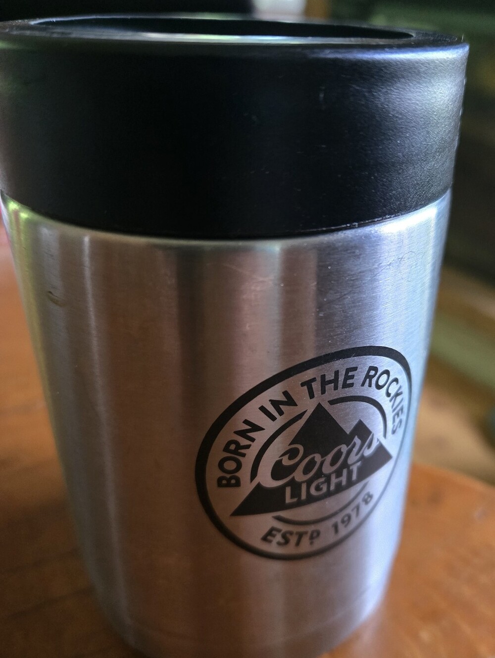 YETI Stainless Steel Tumbler - for COORS FANS -  Black/Silver Logo